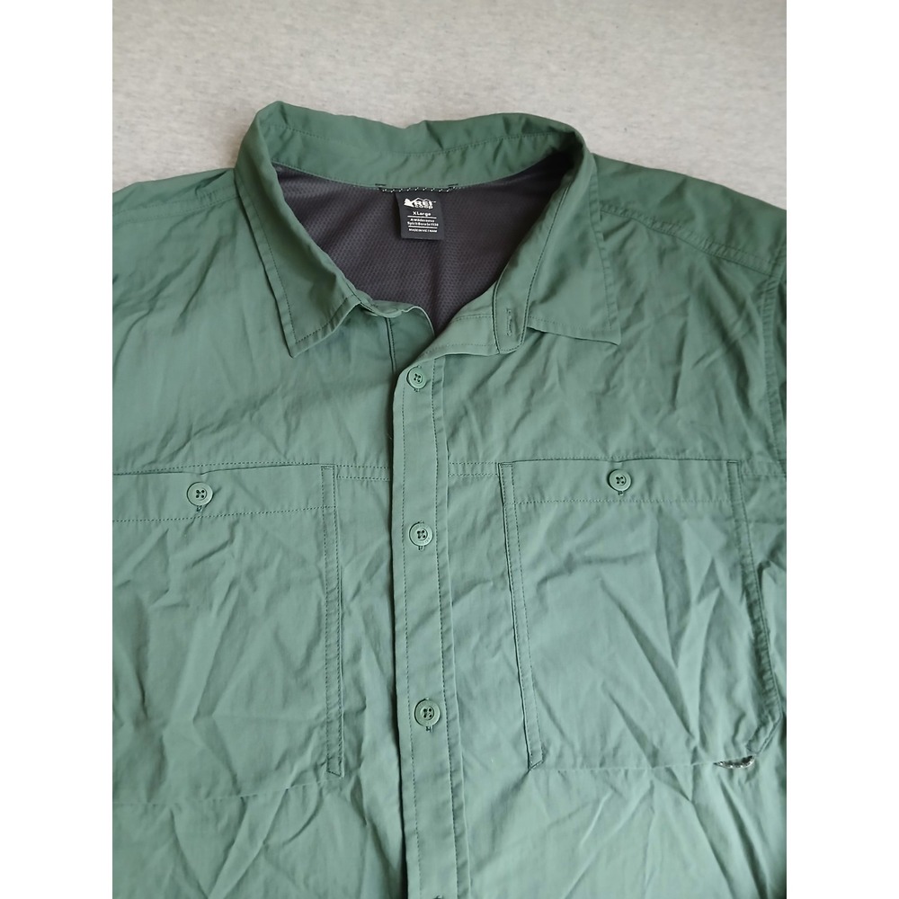 Rei Co Op Shirt Mens XL Sahara Vented Hiking UPF 50 Wicking Hiking Outdoor Trave